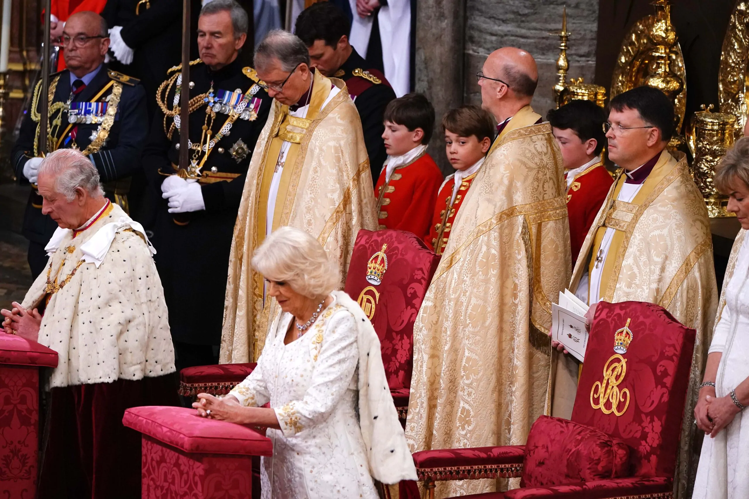 Prince George, King Charles, Queen Camilla, royal family, coronation